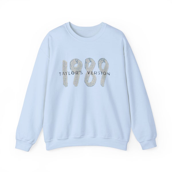 1989 Taylor's Version Sweatshirt, Vintage 1989 Sweater, Gifts for Swiftie, Taylor 1989 Album 1989 Crewneck Light Blue