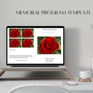 Simple PDF Fillable Funeral/Memorial Program Template