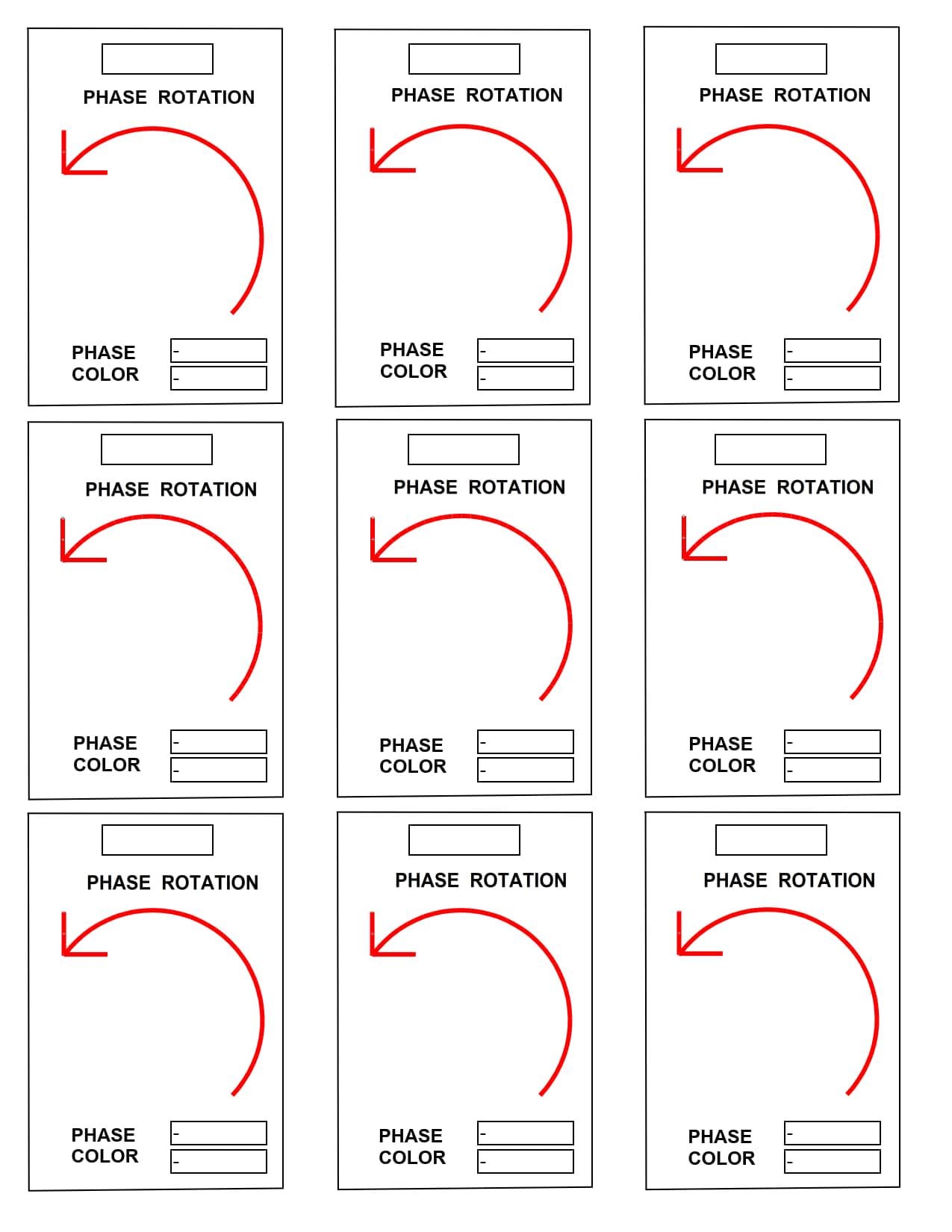 Fillable PDF Electrical Phase Rotation Decal - Etsy