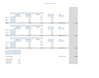 Simple Project Estimate Spreadsheet