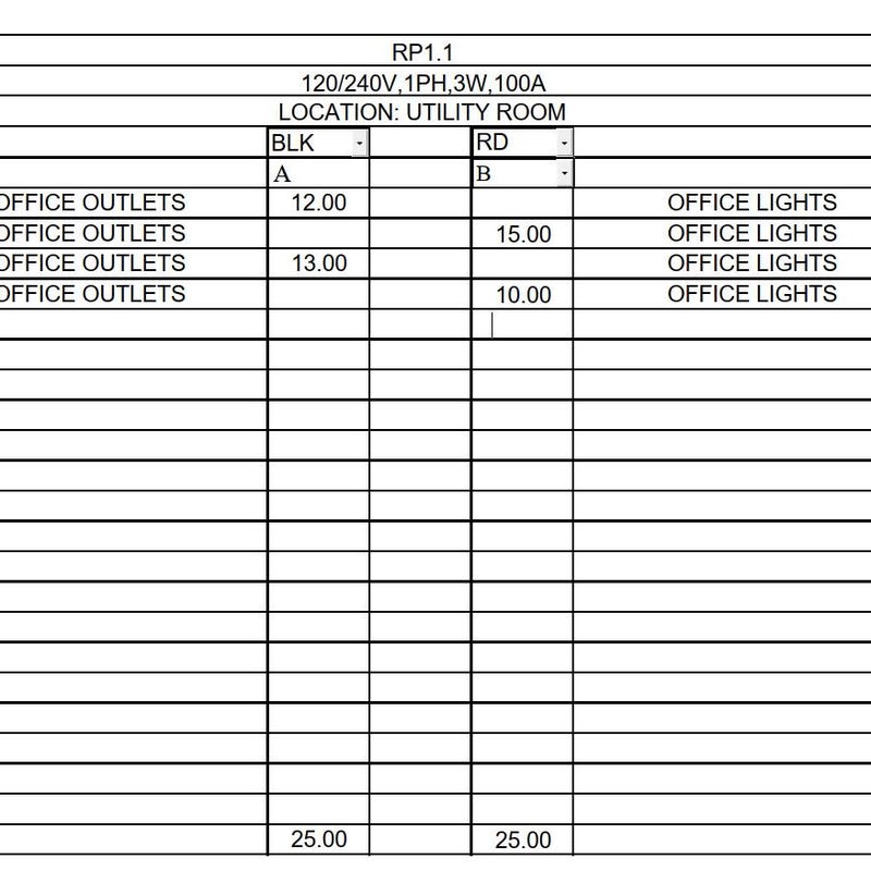 Electrical Schedule - Etsy