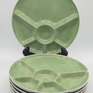 Williams Sonoma "Jasmine" Divided Ceramic Serving Plates. Set of 5