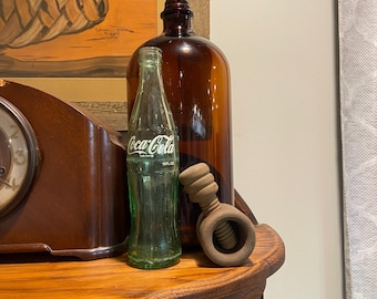 10fl oz GREEN Coca-Cola 1960s and 1970’s bottle