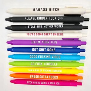 Maybe Swearing Will Help Pen Funny Pens Motivational Writing Tools Office  Supplies Coworker Gifts Stocking Stuffer 