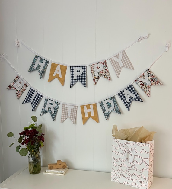 Happy Birthday Banner – Wiederverwendbare Bunte Wimpelkette Für Wanddeko & Gartenpartys