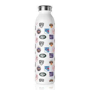 NY Sport Fans Slim Water Bottle
