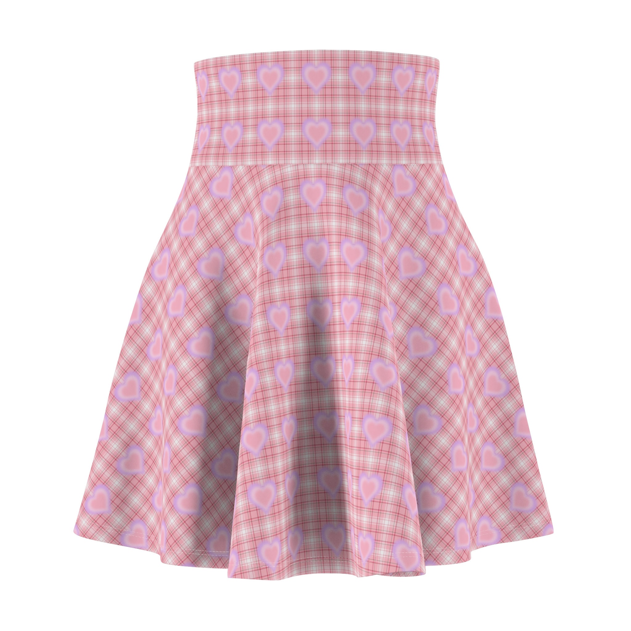Saisei Heart Stitch Flare Skirt ピンクS