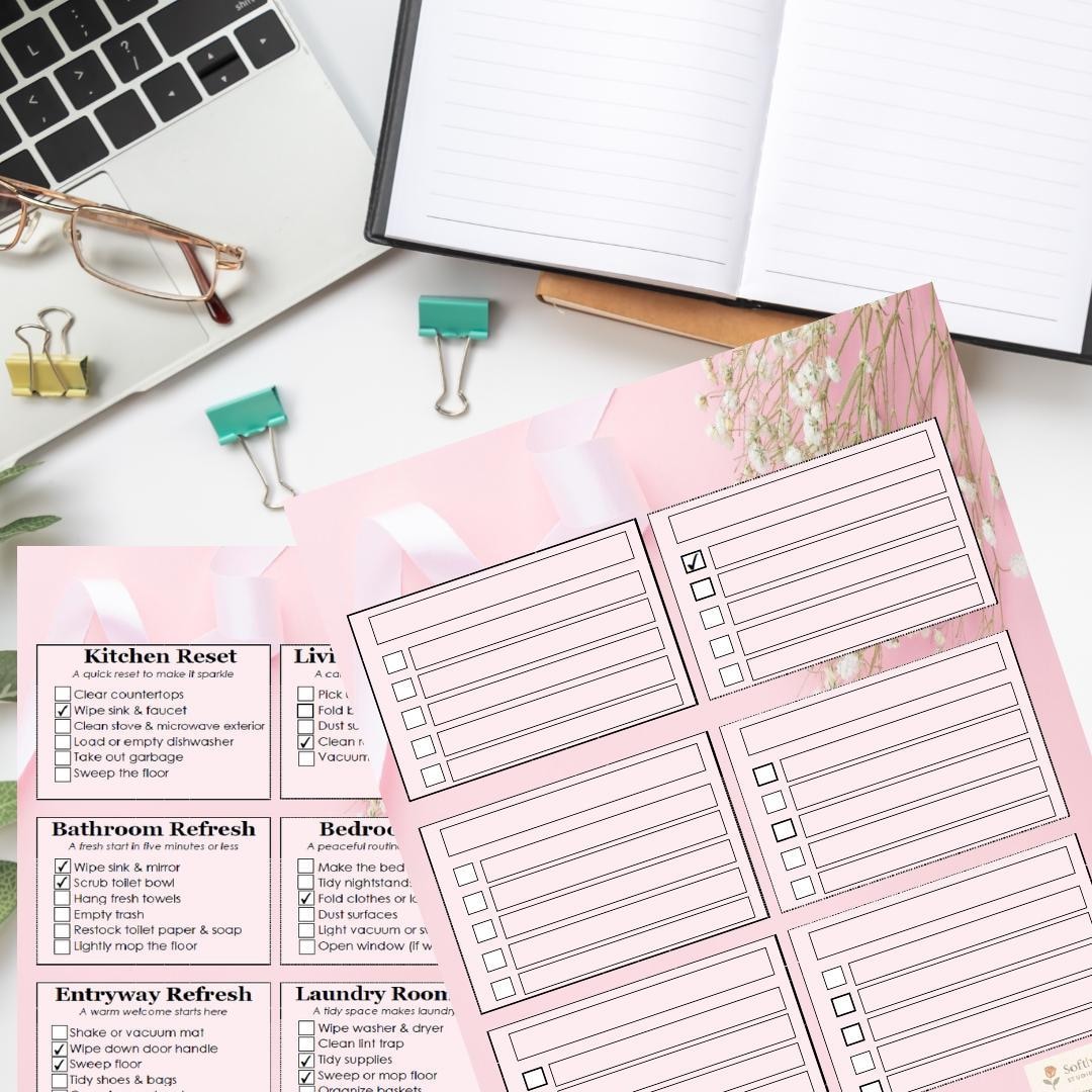 Mini Cards for Home Cleaning and Organization | Printable and Reusable ...