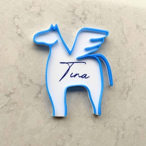 Greek Wedding Name Place Card | Pegasus Name Card | Greek Mythology Wedding Decor | Grecian Themed Wedding