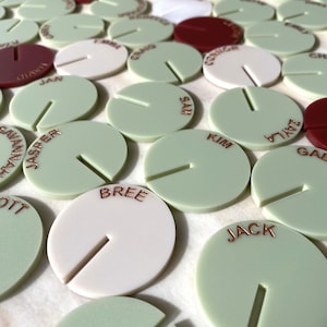 Customised Name Acrylic Drink Tag | Personalised Stemless Tag | Unique Wedding Place Card Name Card | Wedding Name Card | Wedding Place Card