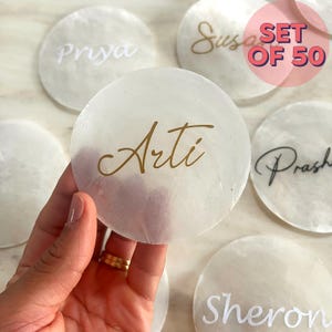 50 cartes de nom personnalisées Capiz Shell pour mariage | Couvert en nacre | carte de visite personnalisée | Mariage sur la plage côtière