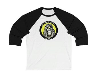 Burrowing Owl Unisex Three-Quarter Sleeve Baseball Tee