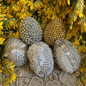 Sofreh Aghd Decorative Eggs for Persian Wedding: 5 Piece Set, Large Sized Eggs