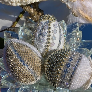 Sofreh Aghd Decorative Eggs for Persian Wedding: 3 Piece Set, Jumbo Sized Eggs