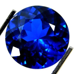 Piedra preciosa suelta certificada de corte redondo de jeremejevita de Namibia azul natural de 16,00 quilates sin tratar