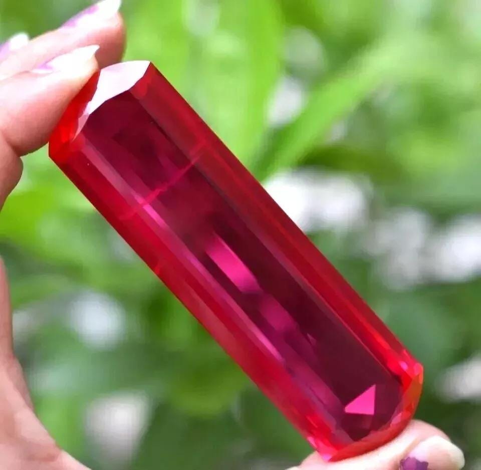 100 Ct+ Burmese Certified Natural Red Ruby Flawless Fancy Cut Loose Gemstone