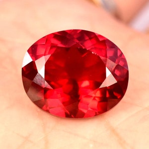 15.55 Ct Natural Burmese Red Ruby Flawless Oval Untreated Loose Certified Gemstone