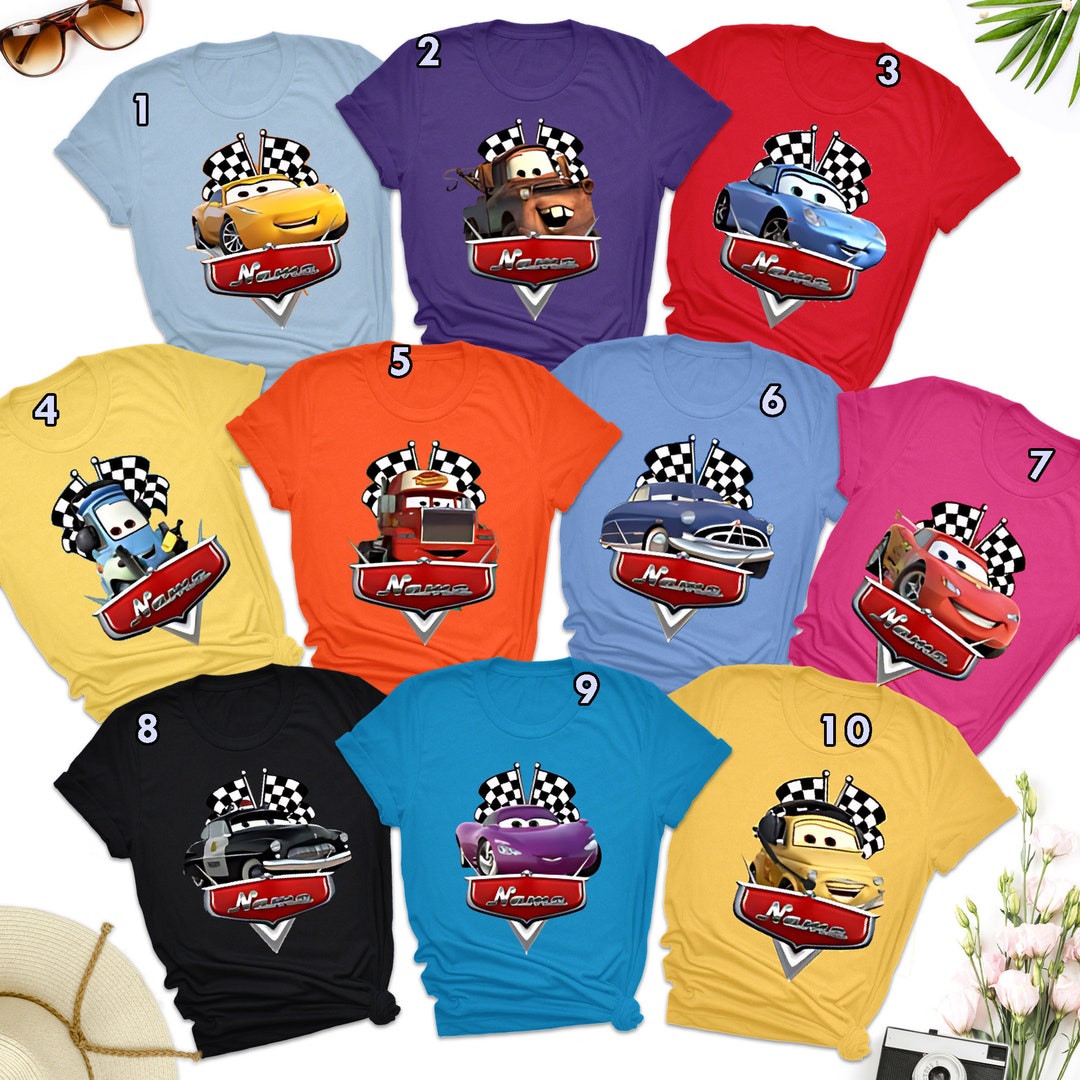 Custom Cars Shirt, Racing Cars Shirts, Cars Land Shirt, Lightning Cars