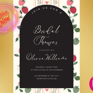 Lots d'invitations à une fête - Faire-part pour la douche nuptiale sur le thème des fraises, Enveloppes incluses, Articles de fête, Papeterie de mariage, personnalisation gratuite