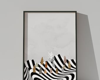 Sermon on the Mount, Matthew 5-7, Christian Modern Art, Christian Minimalistic Art, Wall Art, Digital Print, The Beatitudes