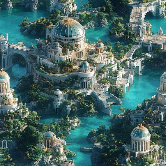 Atlantis V1: Stunning Seamless Tile Art - Perfect for Backgrounds