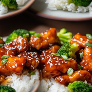 General Tso's: Delicious Seamless Tile Art - Perfect for Backgrounds and Graphic Design - Digital Wallpaper Pattern Download