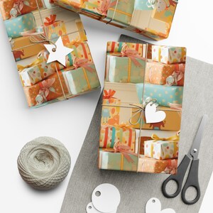 Baby Presents: Premium Gift Wrap - Decorative Repeating Pattern, Matte/Satin Finish - High Quality Wrapping Paper baby shower gifts new mom