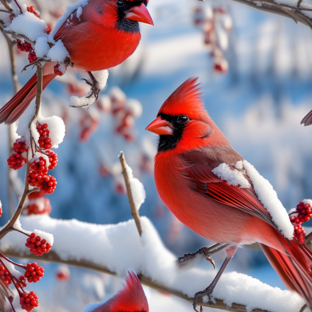 Cardinal Harmony: Stunning Seamless Tile Art - Perfect for Backgrounds ...