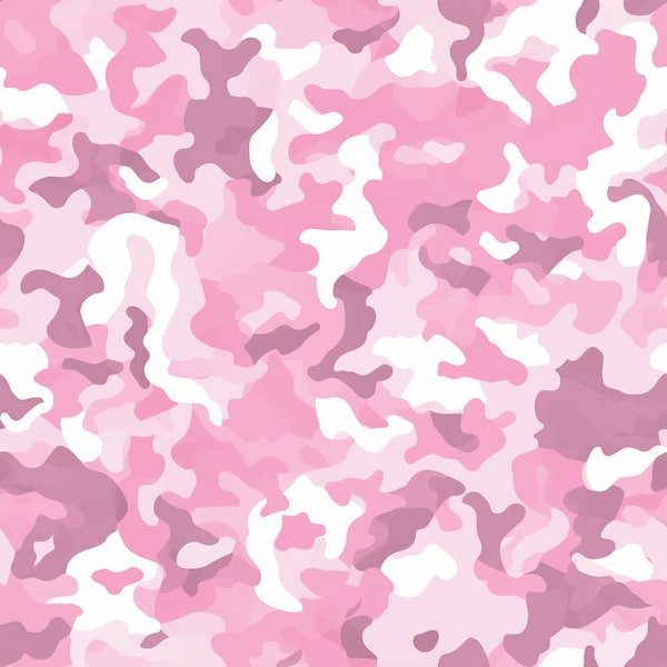Pink Camo: Stunning Seamless Tile Art - Perfect for Backgrounds and Graphic Design - Digital Wallpaper Pattern Download
