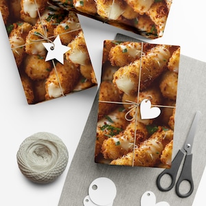Mozzarella Cheese Sticks: Premium Gift Wrap - Decorative Repeating Pattern, Matte/Satin Finish - High Quality Wrapping Paper gooey appetizer