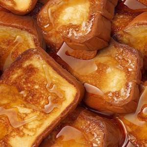 French Toast Delight: Breakfast Seamless Tile Art - Perfect for Backgrounds and Graphic Design - Digital Wallpaper Pattern Download syrup