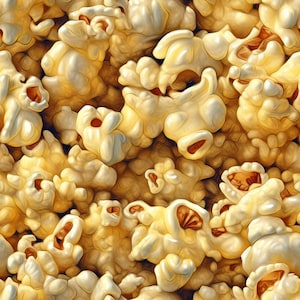 Buttered Popcorn: Delicious Seamless Tile Art - Perfect for Backgrounds and Graphic Design - Digital Wallpaper Pattern Download