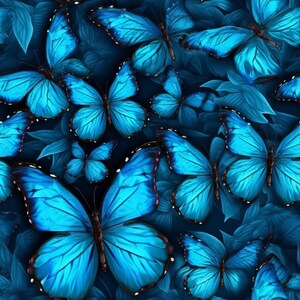 Azure Wings: Stunning Seamless Tile Art - Perfect for Backgrounds and Graphic Design - Digital Wallpaper Pattern Download