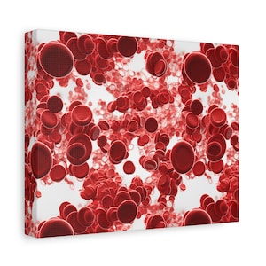 Red Blood Cells Matte Canvas, Stretched, 1.25&quot;, 9 sizes
