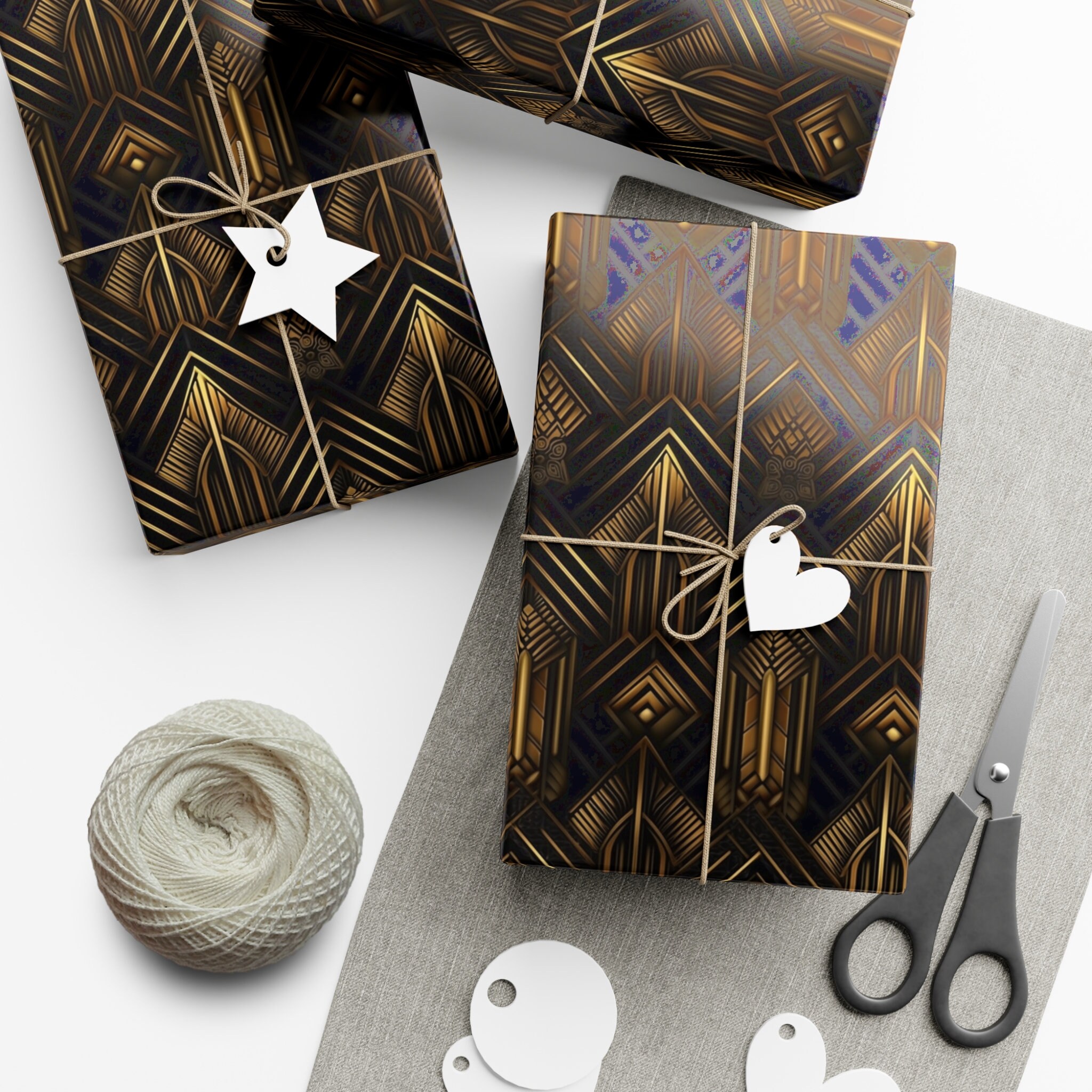 Gift Wrapper Repeating Art Deco Glam: Premium Gift Wrap - Decorative Repeating Pattern, Matte ...