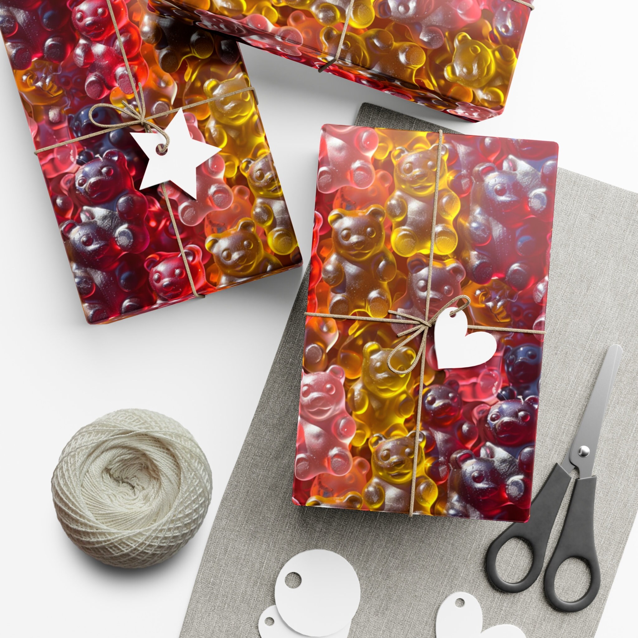 Gift Wrapper Repeating Gummy Pandas: Premium Gift Wrap - Decorative Repeating Pattern, Matte ...