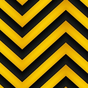 以下が含まれることがあります： 黒と黄色の交互の斜めストライプが、シボレーのデザインを作り出すシームレスなパターン。ストライプは太く、わずかなグラデーション効果があり、パターンに奥行きを与えています。