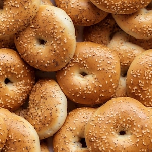 Bagel Season: Delicious Seamless Tile Art - Perfect for Backgrounds and Graphic Design - Digital Wallpaper Pattern Download bakery delight
