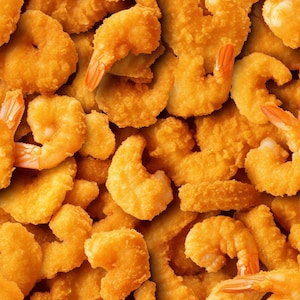 Golden Fried Shrimp: High Quality Seamless Tile Art - Perfect for Backgrounds and Graphic Design - Digital Wallpaper Pattern seafood