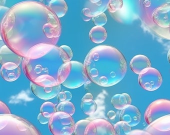 Bubble Mirage: Stunning Seamless Tile Art - Perfect for Backgrounds and Graphic Design - Digital Wallpaper Pattern Download