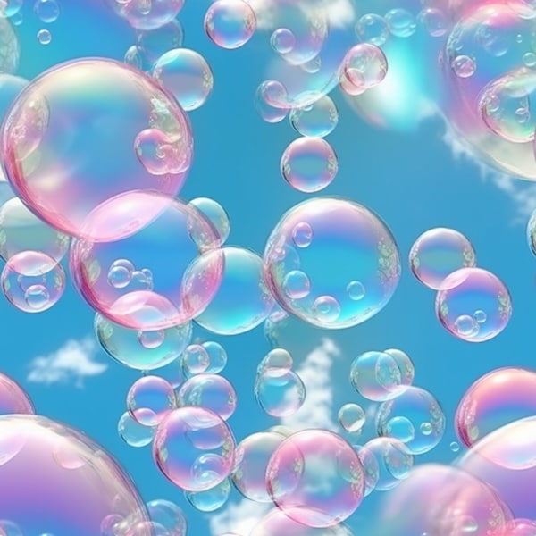 Bubble Mirage: Stunning Seamless Tile Art - Perfect for Backgrounds and Graphic Design - Digital Wallpaper Pattern Download