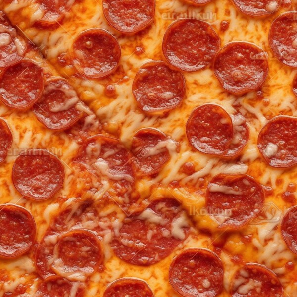 Pepperoni Pizza: Delicious Seamless Tile Art - Perfect for Backgrounds and Graphic Design - Digital Wallpaper Pattern Download hot slice
