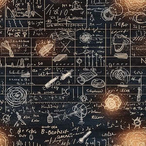 Scientific Chalkboard: Stunning Seamless Tile Art - Perfect for Backgrounds and Graphic Design - Digital Wallpaper Pattern Download
