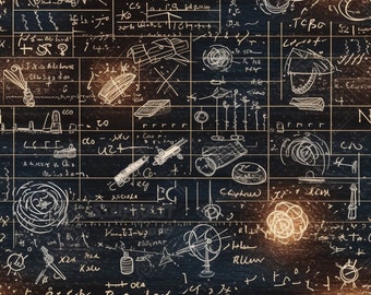 Scientific Chalkboard: Stunning Seamless Tile Art - Perfect for Backgrounds and Graphic Design - Digital Wallpaper Pattern Download
