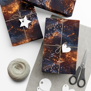 Quantum Computing: Premium Gift Wrap - Decorative Repeating Pattern, Matte/Satin Finish - High Quality Wrapping Paper ai superposition