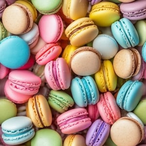 Sweet Macaroons: Stunning Seamless Tile Art - Perfect for Backgrounds and Graphic Design - Digital Wallpaper Pattern Download