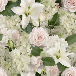 Bouquet de la mariée: Stunning Seamless Tile Art - Perfect for Backgrounds and Graphic Design - Digital Wallpaper Pattern Download bridal