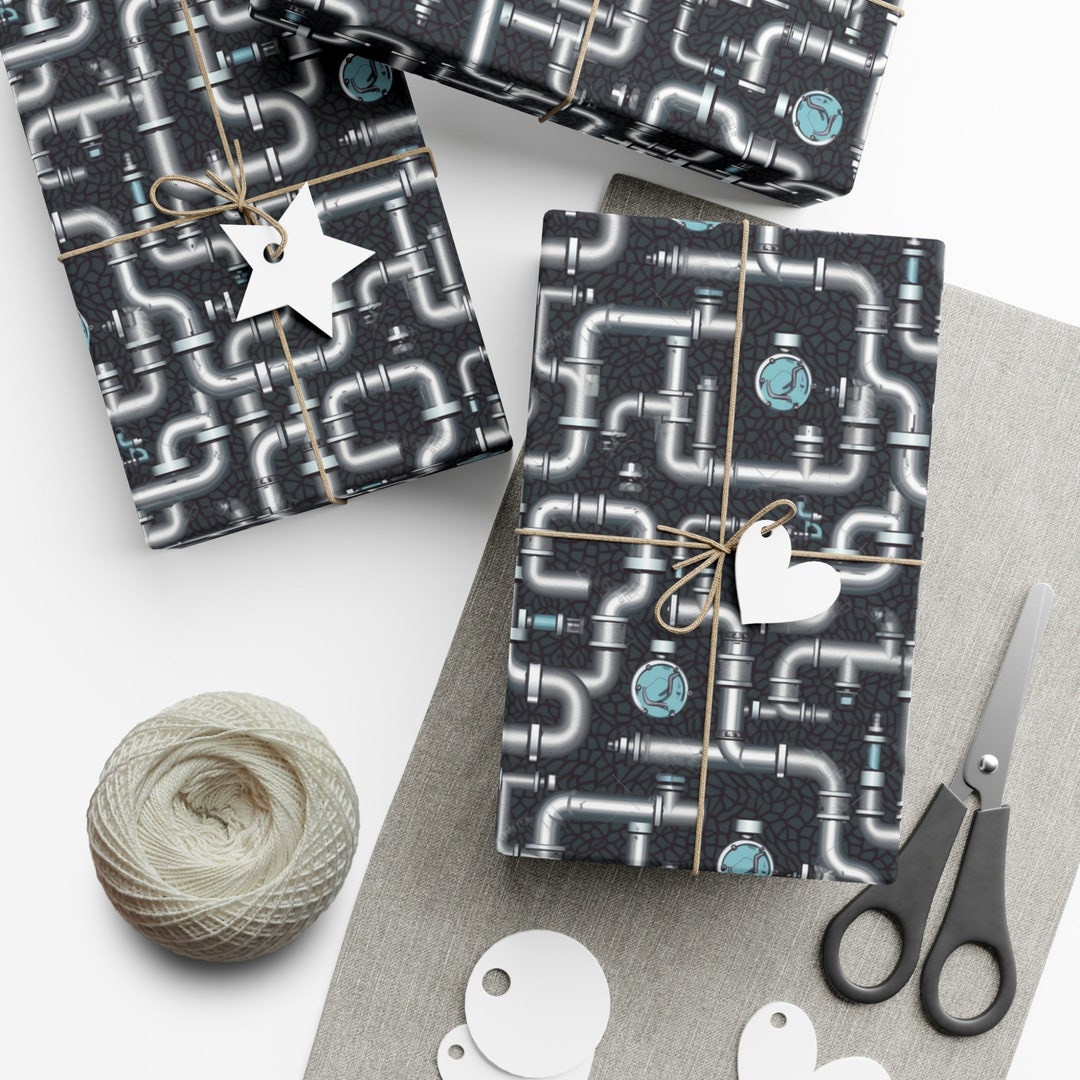 Pipe Network: Premium Gift Wrap - Decorative Repeating Pattern, Matte ...