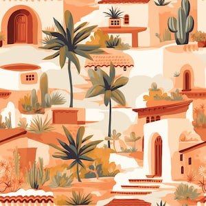Spanish Mission: High Quality Seamless Tile Art - Digital Download for Graphic Design