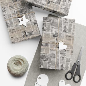 Newspaper Print v2: Premium Gift Wrap - Decorative Repeating Pattern, Matte/Satin Finish - High Quality Wrapping Paper